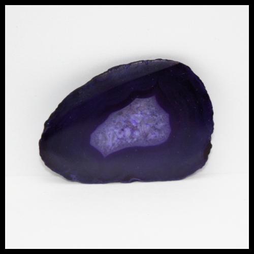 Agate Crystal Slice - Purple Dyed - 5.5cm