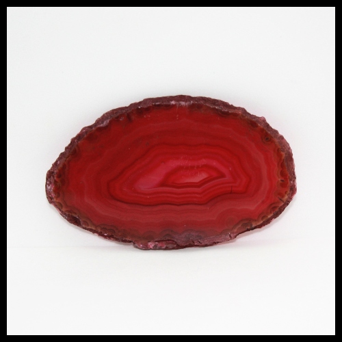 Agate Crystal Slice - Red Dyed - 7cm