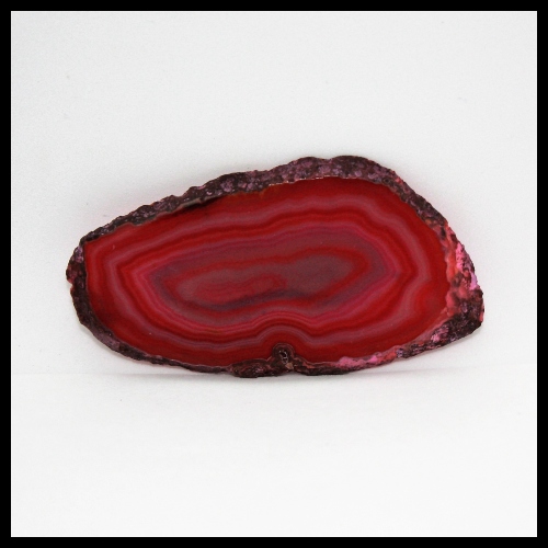 Agate Crystal Slice - Red Dyed - 7cm