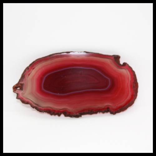 Agate Crystal Slice - Red Dyed - 9cm