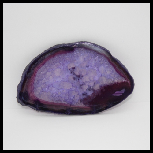 Agate Crystal Slice - Purple Dyed - 8cm