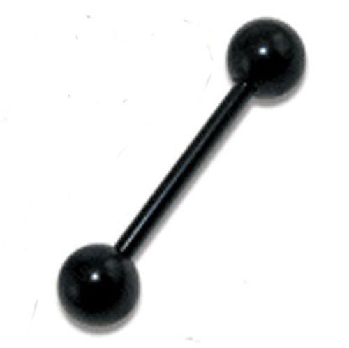 Black Anodised Barbell With Ball