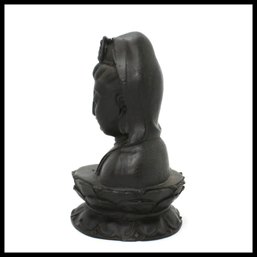 Quan Yin On Lotus Statue 11.5cm