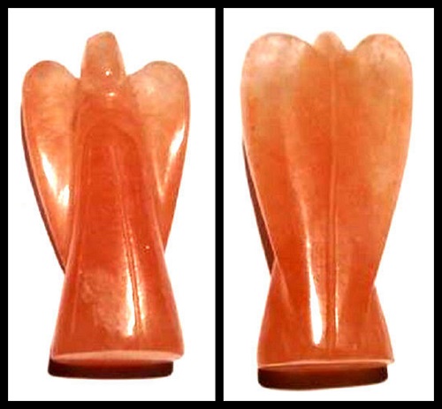 Pink Aventurine Carved Crystal Angel - 5cm - 20g