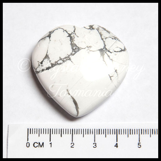 Howlite Carved Crystal Heart