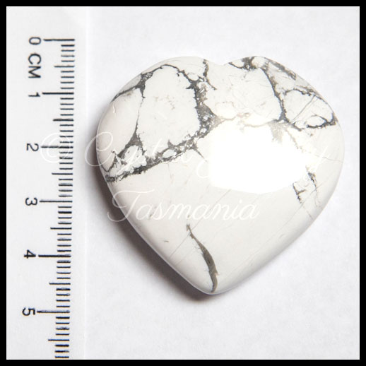 Howlite Carved Crystal Heart