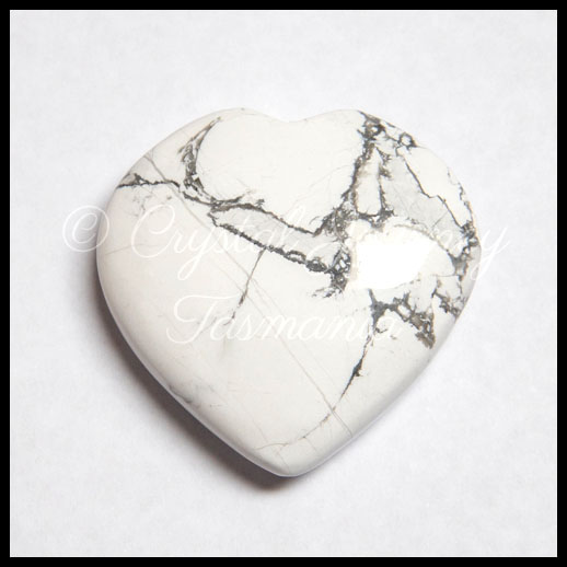 Howlite Carved Crystal Heart