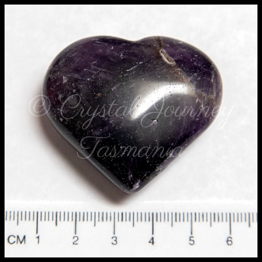 Amethyst Carved Crystal Heart - India