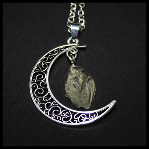 Citrine Crescent Moon Pendant/Necklace