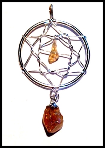 Citrine Dream Catcher Pendant