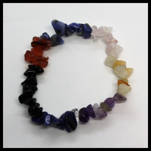 Mixed Natural Crystal Chip Bracelet