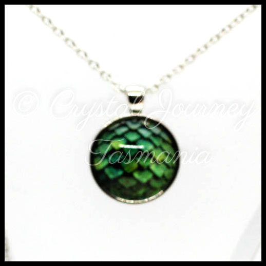 Green/Yellow Dragon Egg Pendant Necklace