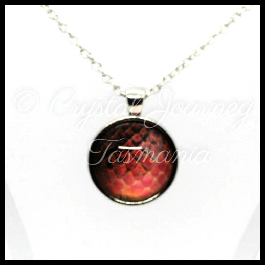 Red Dragon Egg Pendant Necklace