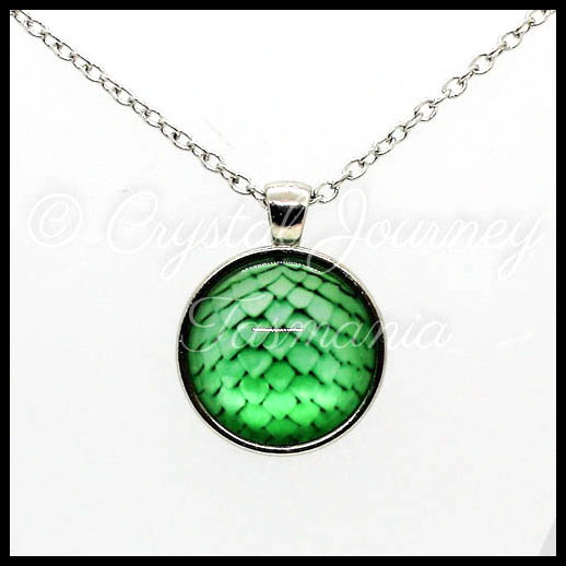 Green Dragon Egg Pendant Necklace
