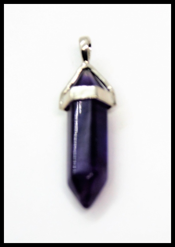 Amethyst Double Terminated Crystal Pendant