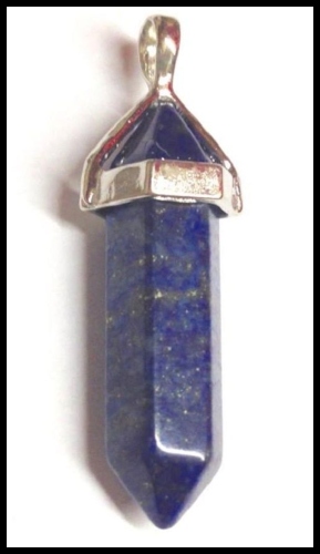 Lapis Lazuli Double Terminated Crystal Pendant