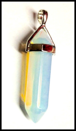 Opalite Double Terminated Crystal Pendant