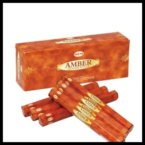 Hem Amber Incense - Hex Packet 20 Sticks