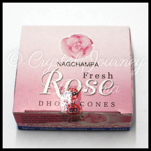 Nag Champa Fresh Rose Dhoop Incense Cones