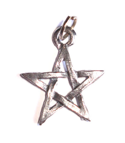 Pentagram Pewter Charm Pendant