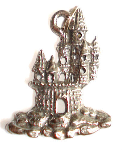 Castle Pewter Charm Pendant