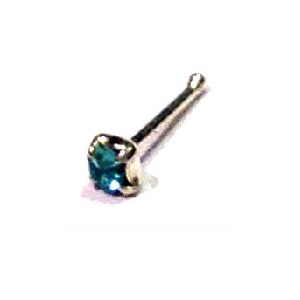 Topaz Rhinestone Nose Stud/Pin Ball End