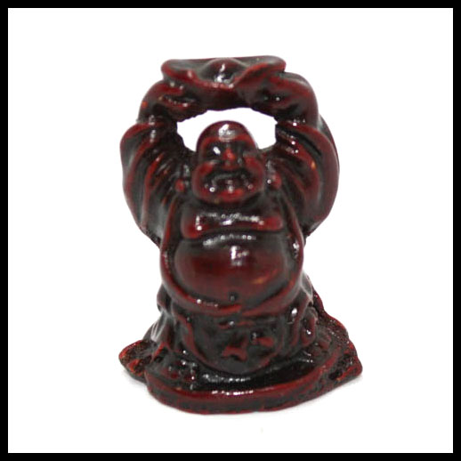 Red Standing Laughing Buddha - Mini