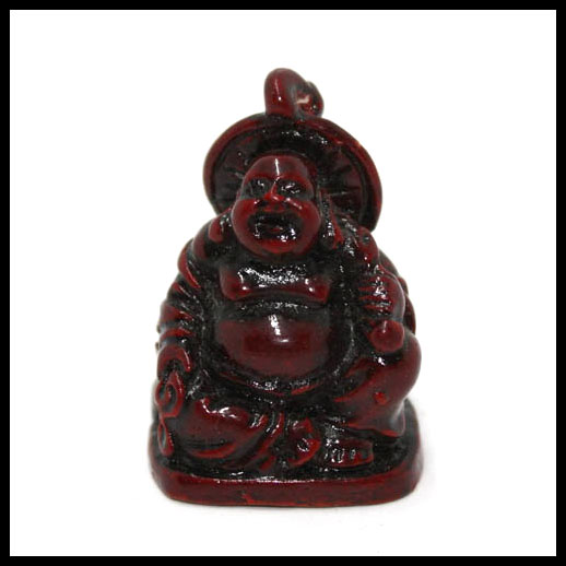 Red Sitting Laughing Buddha - Mini