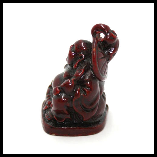 Red Sitting Laughing Buddha - Mini