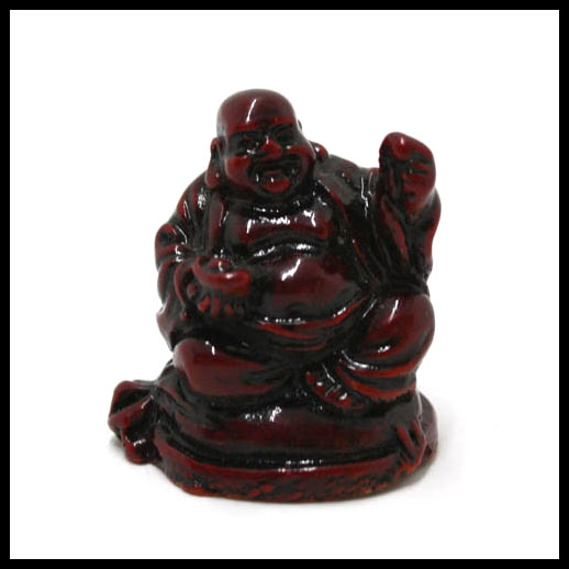 Red Sitting Laughing Buddha - Mini