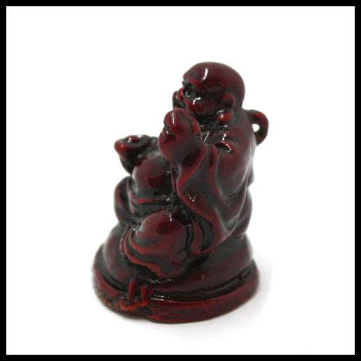 Red Sitting Laughing Buddha - Mini