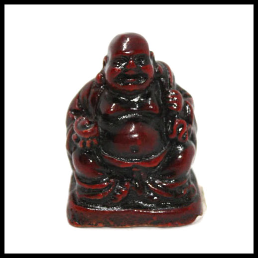Red Sitting Laughing Buddha - Mini