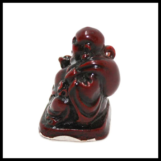 Red Sitting Laughing Buddha - Mini