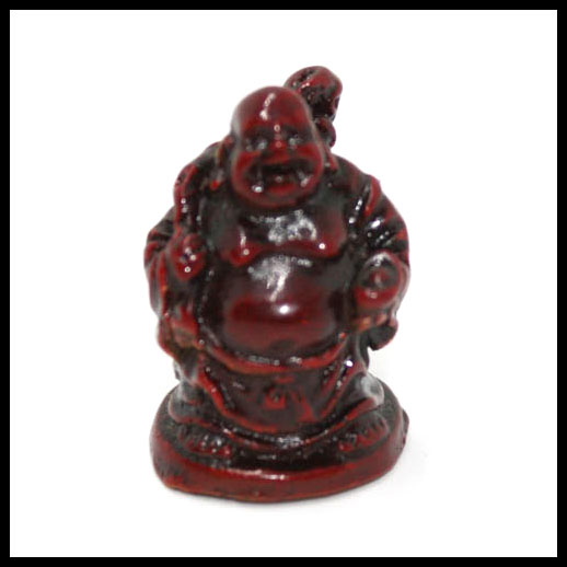 Red Standing Laughing Buddha - Mini