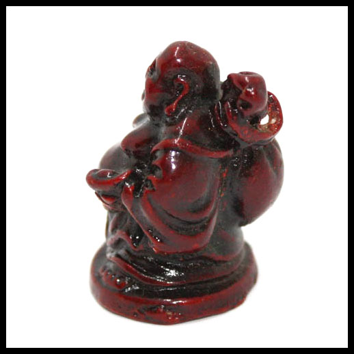 Red Standing Laughing Buddha - Mini