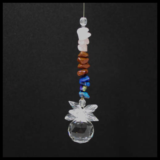 Crystal Suncatcher With Natural Crystals