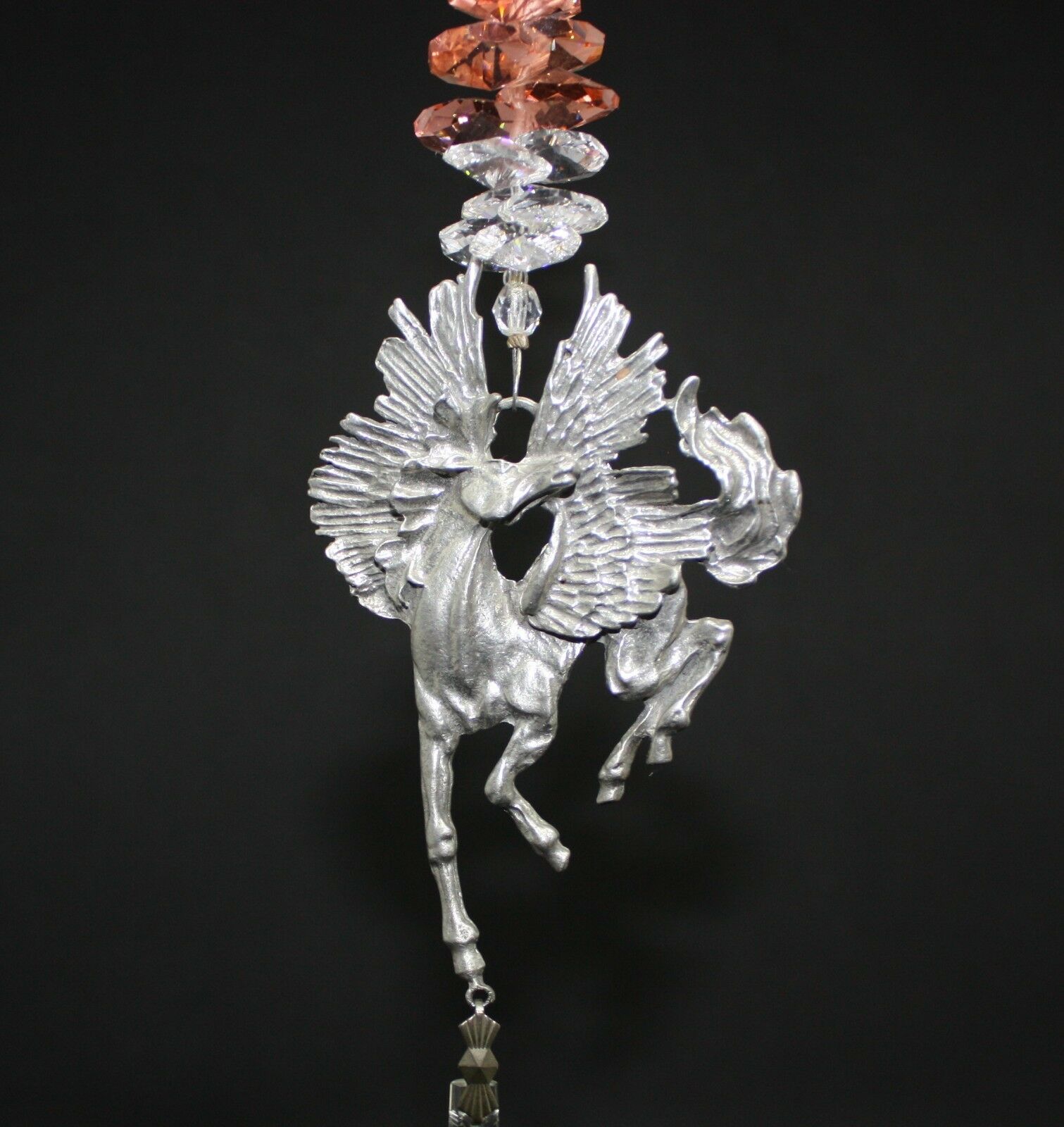 Pewter Pegasus Crystal Suncatcher 39cm