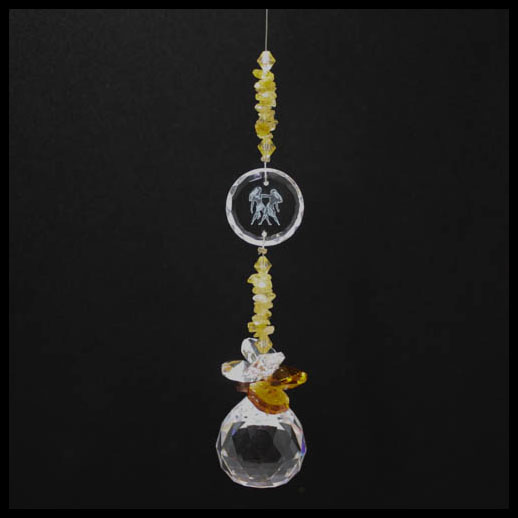 Gemini Zodiac Crystal Suncatcher