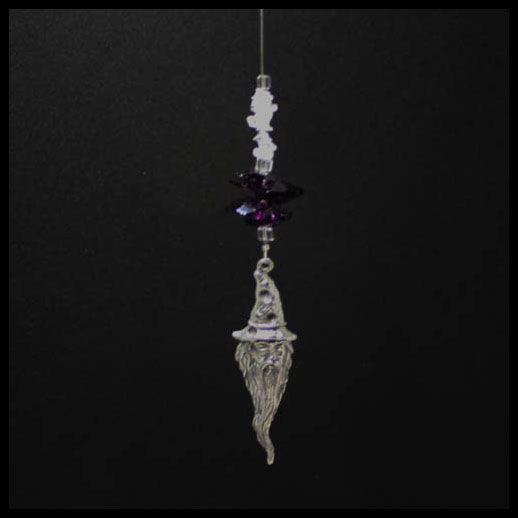 Pewter Wizard Crystal Suncatcher