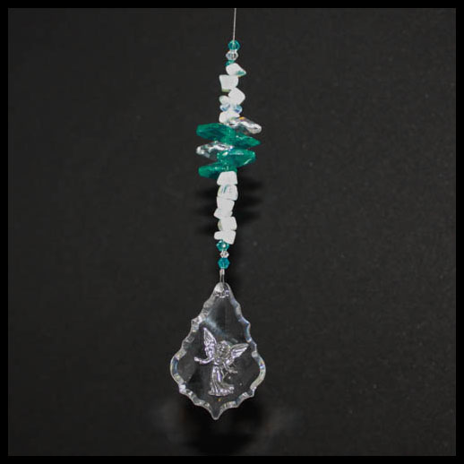 Guardian Angel Star Flake Crystal Suncatcher