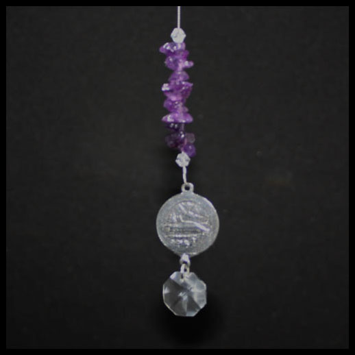 Amethyst Saint Christopher Suncatcher