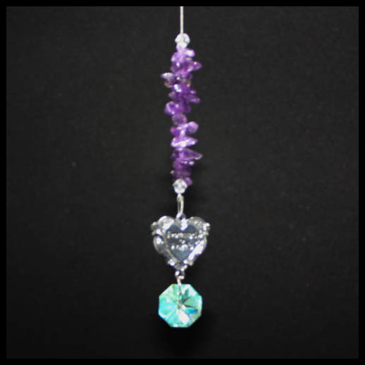 Amethyst Protected By Angels Suncatcher