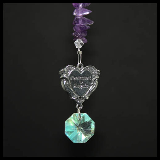 Amethyst Protected By Angels Suncatcher