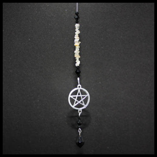 Labradorite Pentacle Suncatcher