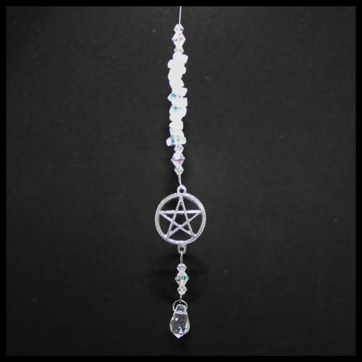 Opalite Pentacle Suncatcher