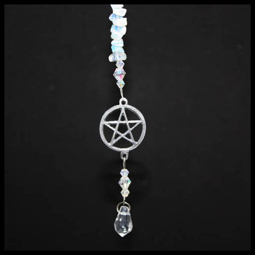 Opalite Pentacle Suncatcher