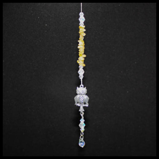 Citrine Wise Owl Suncatcher