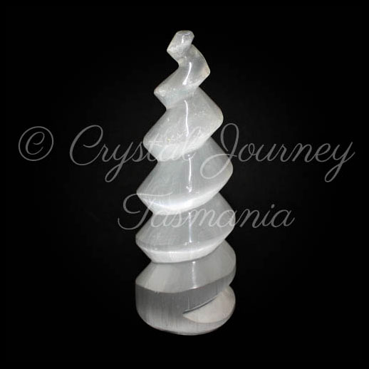 Selenite Carved Crystal Unicorn Horn 12cm