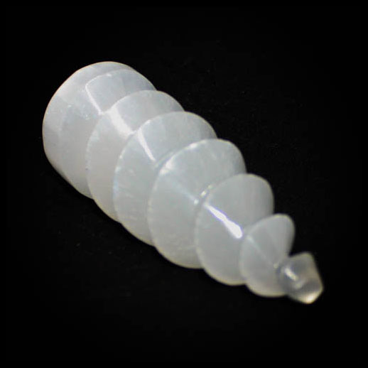 Selenite Carved Crystal Unicorn Horn 11.5cm