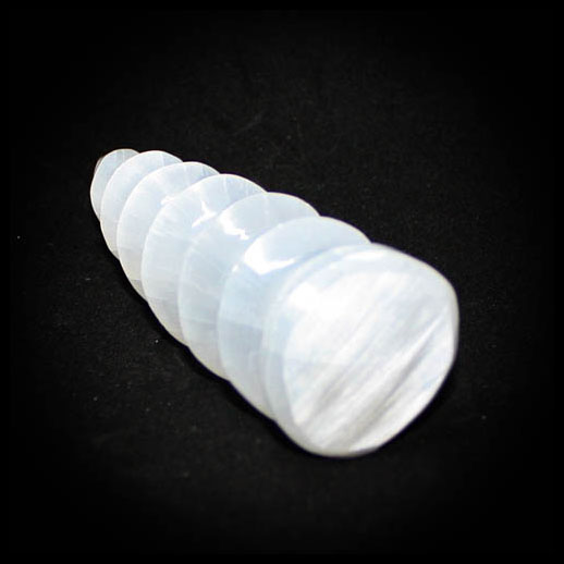 Selenite Carved Crystal Unicorn Horn 13cm